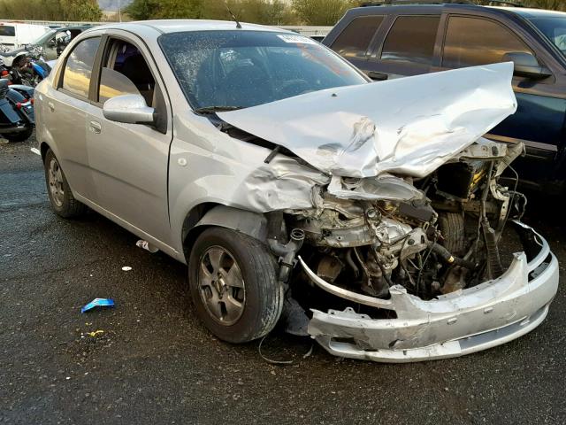 KL1TD56626B677825 - 2006 CHEVROLET AVEO BASE Күміс фото 1