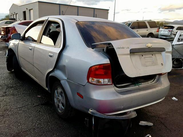 KL1TD56626B677825 - 2006 CHEVROLET AVEO BASE Күміс фото 3