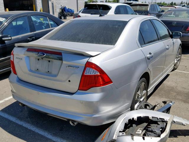 3FAHP0KC6BR315545 - 2011 FORD FUSION SPO SILVER photo 4