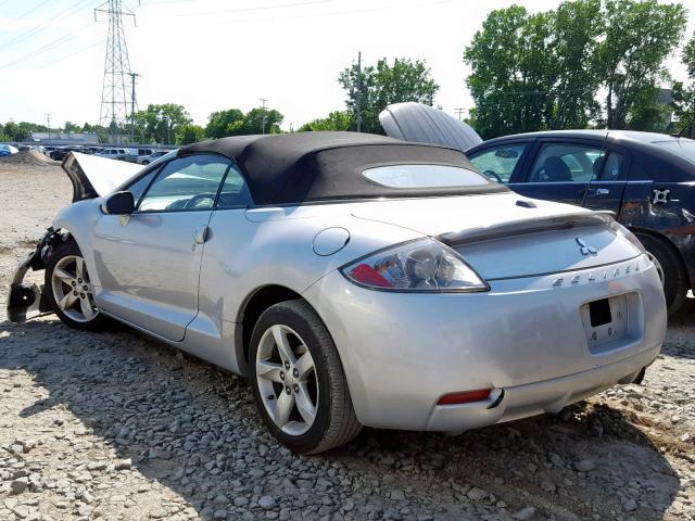 4A3AL25F88E022442 - 2008 MITSUBISHI ECLIPSE SP SILVER photo 3