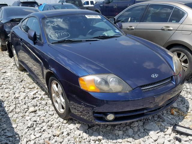 KMHHM65DX4U107492 - 2004 HYUNDAI TIBURON BLUE photo 1