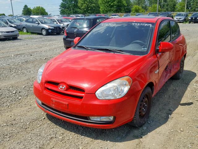 KMHCN35C39U118788 - 2009 HYUNDAI ACCENT SE RED photo 2