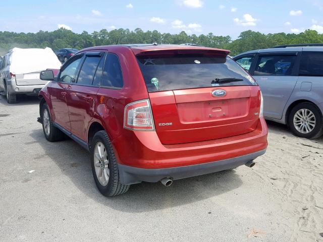 2FMDK38C47BA57897 - 2007 FORD EDGE SEL MAROON photo 3