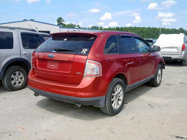 2FMDK38C47BA57897 - 2007 FORD EDGE SEL MAROON photo 4