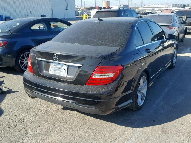 WDDGF4HB0CR237443 - 2012 MERCEDES-BENZ C 250 BLACK photo 4