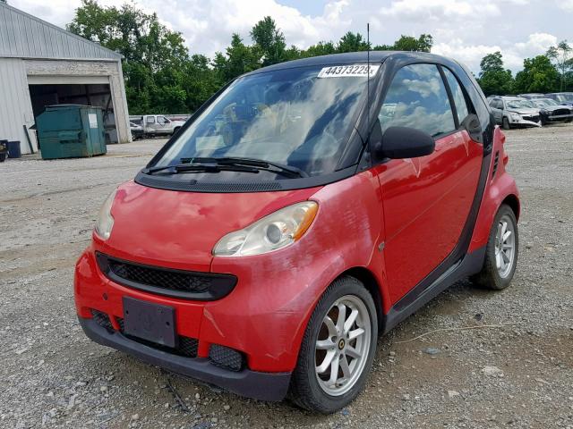 WMEEJ31X99K257564 - 2009 SMART FORTWO PUR RED photo 2