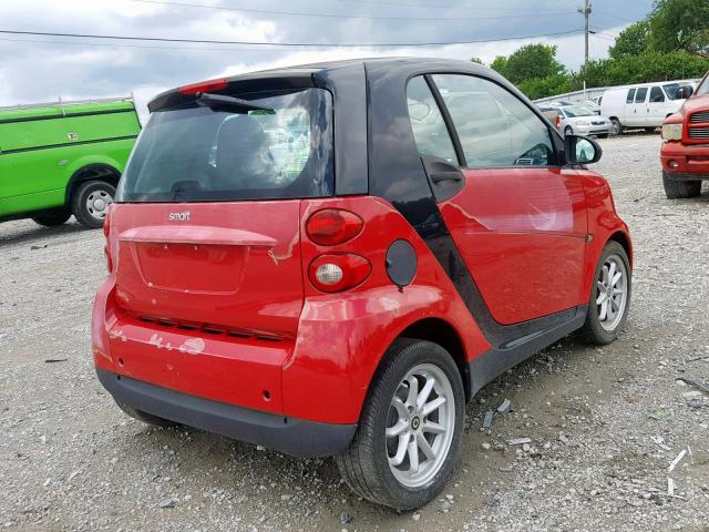 WMEEJ31X99K257564 - 2009 SMART FORTWO PUR RED photo 4