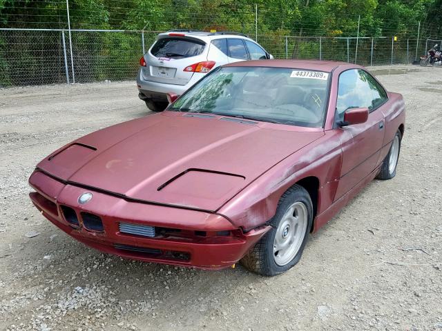 WBAEG2311MCB73967 - 1991 BMW 850 I AUTO RED photo 2