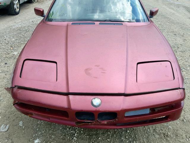 WBAEG2311MCB73967 - 1991 BMW 850 I AUTO RED photo 7