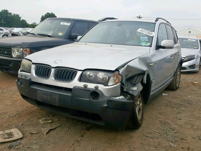 WBXPA73434WC38016 - 2004 BMW X3 2.5I SILVER photo 2