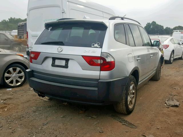 WBXPA73434WC38016 - 2004 BMW X3 2.5I SILVER photo 4