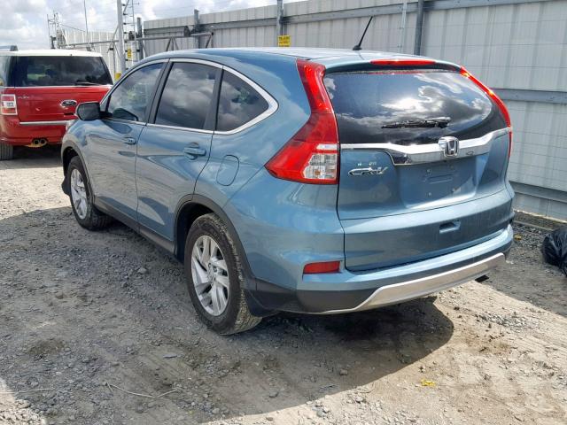 2HKRM3H55FH511342 - 2015 HONDA CR-V EX BLUE photo 3