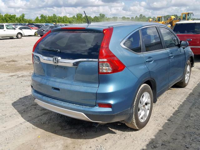 2HKRM3H55FH511342 - 2015 HONDA CR-V EX BLUE photo 4