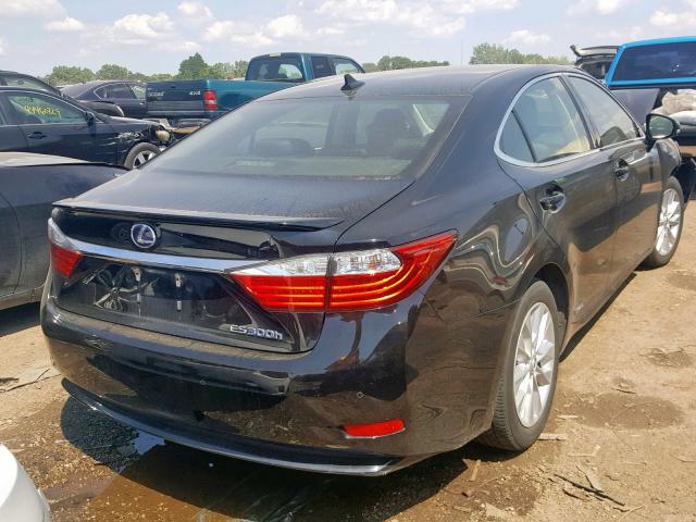 JTHBW1GGXE2062578 - 2014 LEXUS ES 300H BLACK photo 4