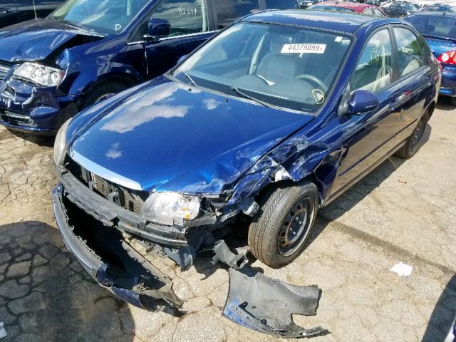 KNAFE221X95597166 - 2009 KIA SPECTRA EX BLUE photo 2