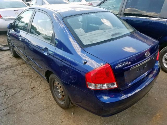 KNAFE221X95597166 - 2009 KIA SPECTRA EX BLUE photo 3