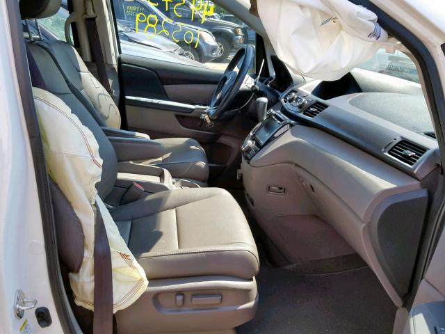 5FNRL5H67FB085563 - 2015 HONDA ODYSSEY EX WHITE photo 5