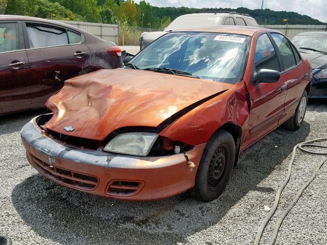 1G1JC524017345362 - 2001 CHEVROLET CAVALIER B ORANGE photo 2