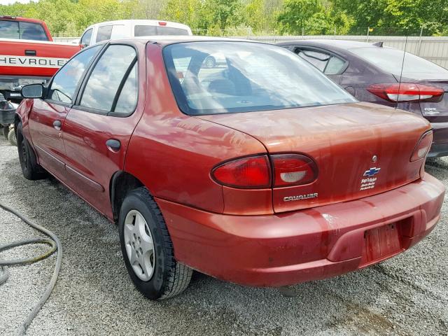 1G1JC524017345362 - 2001 CHEVROLET CAVALIER B ORANGE photo 3