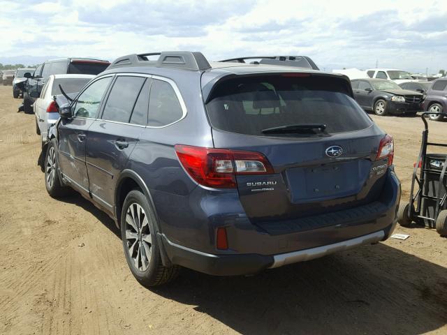 4S4BSENC7F3234674 - 2015 SUBARU OUTBACK 3. GRAY photo 3