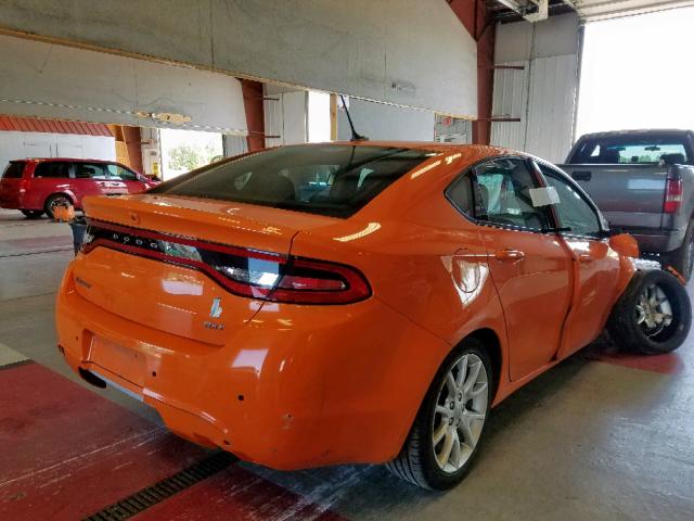 1C3CDFBA3DD340238 - 2013 DODGE DART SXT ORANGE photo 4