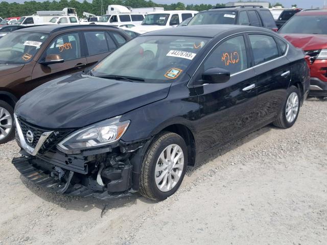 3N1AB7AP5KY291545 - 2019 NISSAN SENTRA S BLACK photo 2