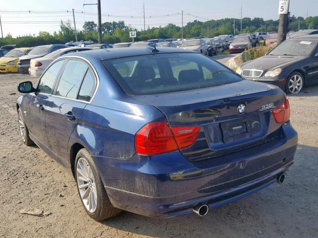 WBAPL5C59BA919564 - 2011 BMW 335 XI BLUE photo 3