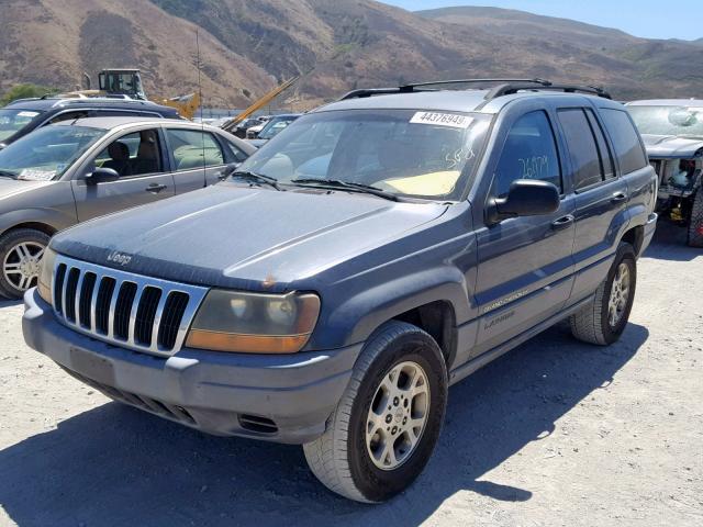 1J4GX48S81C661289 - 2001 JEEP GRAND CHER BLUE photo 2