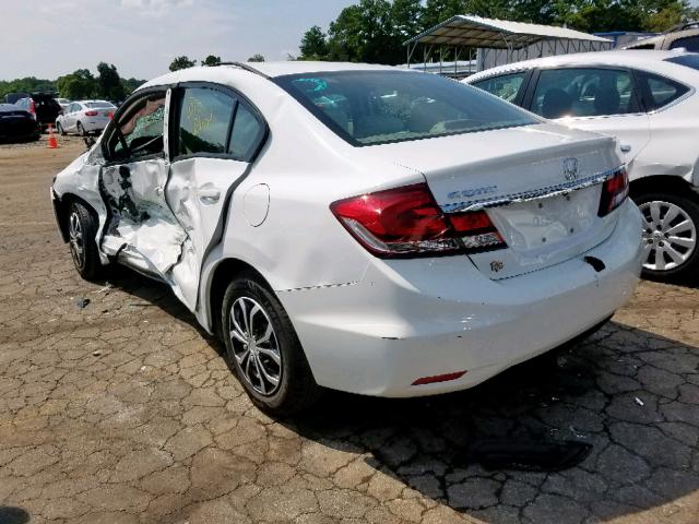 19XFB2F58FE081574 - 2015 HONDA CIVIC LX WHITE photo 3