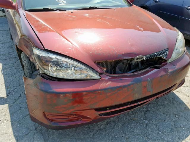 4T1BF32K33U038659 - 2003 TOYOTA CAMRY LE BURGUNDY photo 9