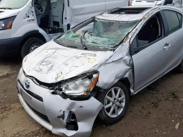 JTDKDTB37C1003689 - 2012 TOYOTA PRIUS C SILVER photo 10