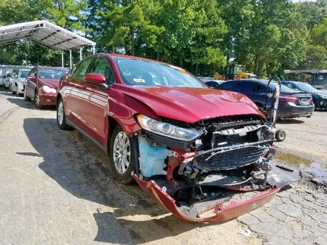 3FA6P0G79FR274871 - 2015 FORD FUSION S RED photo 1