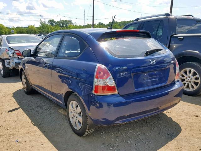 KMHCM3AC6BU201940 - 2011 HYUNDAI ACCENT GL BLUE photo 3