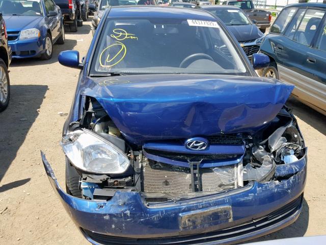 KMHCM3AC6BU201940 - 2011 HYUNDAI ACCENT GL BLUE photo 9