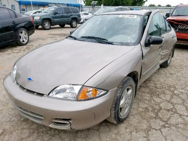 1G1JC524027355729 - 2002 CHEVROLET CAVALIER B TAN photo 2