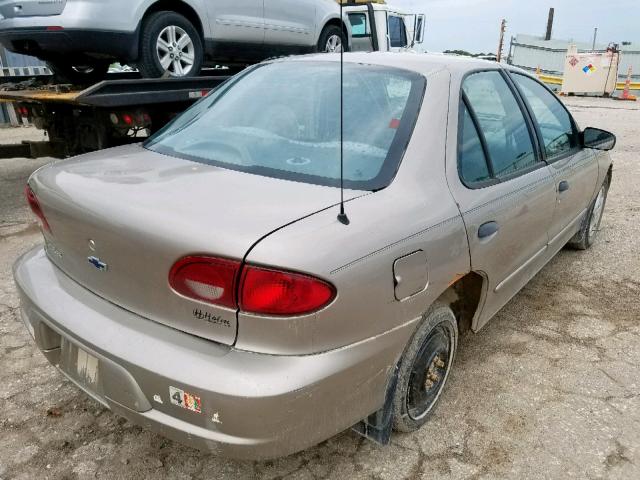 1G1JC524027355729 - 2002 CHEVROLET CAVALIER B TAN photo 4