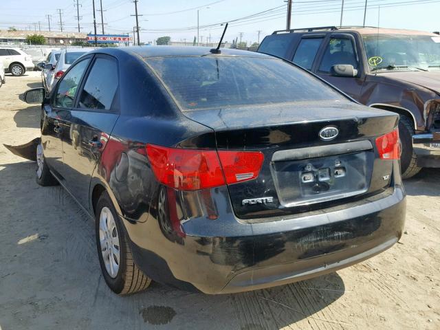 KNAFU4A27C5498434 - 2012 KIA FORTE EX BLACK photo 3