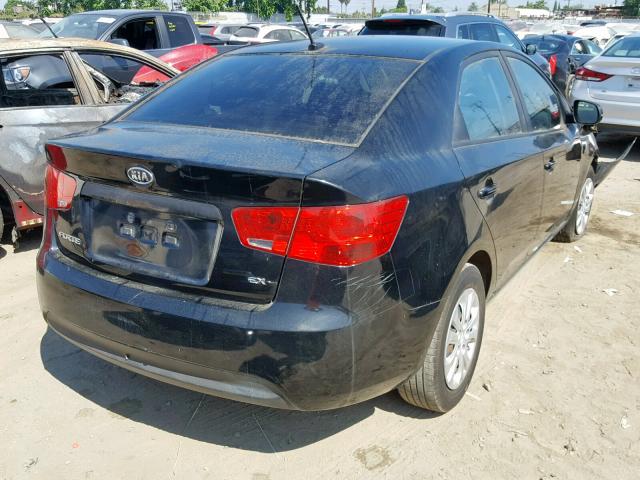 KNAFU4A27C5498434 - 2012 KIA FORTE EX BLACK photo 4