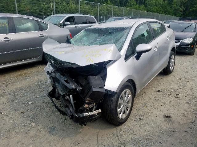 KNADM4A39G6573487 - 2016 KIA RIO LX SILVER photo 2