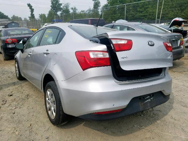 KNADM4A39G6573487 - 2016 KIA RIO LX SILVER photo 3