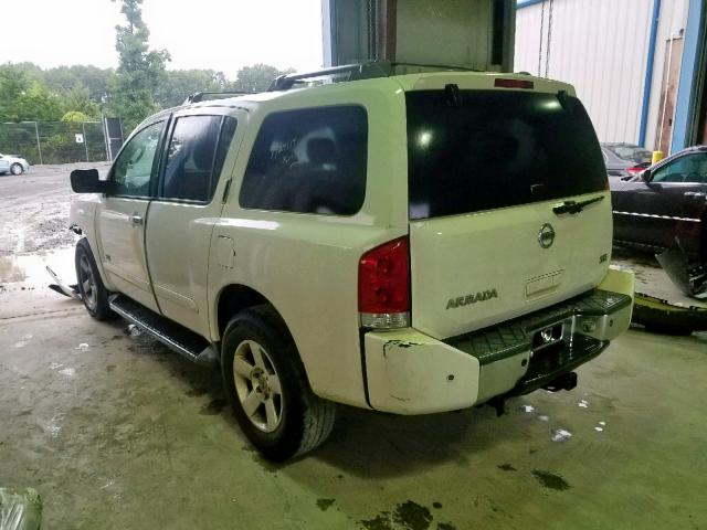 5N1AA08B56N717251 - 2006 NISSAN ARMADA SE WHITE photo 3