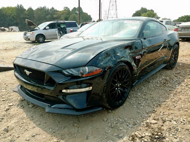 1FA6P8CF3J5125749 - 2018 FORD MUSTANG GT BLACK photo 2