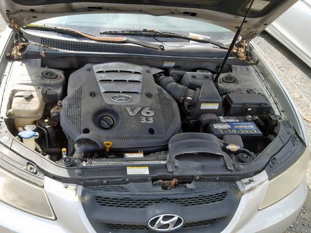 5NPEU46F46H118092 - 2006 HYUNDAI SONATA GLS SILVER photo 7