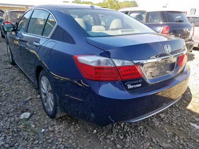 1HGCR2F85FA155935 - 2015 HONDA ACCORD EXL BLUE photo 3