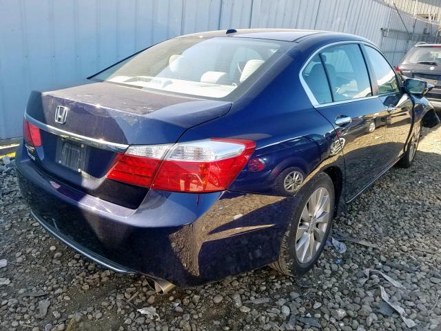 1HGCR2F85FA155935 - 2015 HONDA ACCORD EXL BLUE photo 4