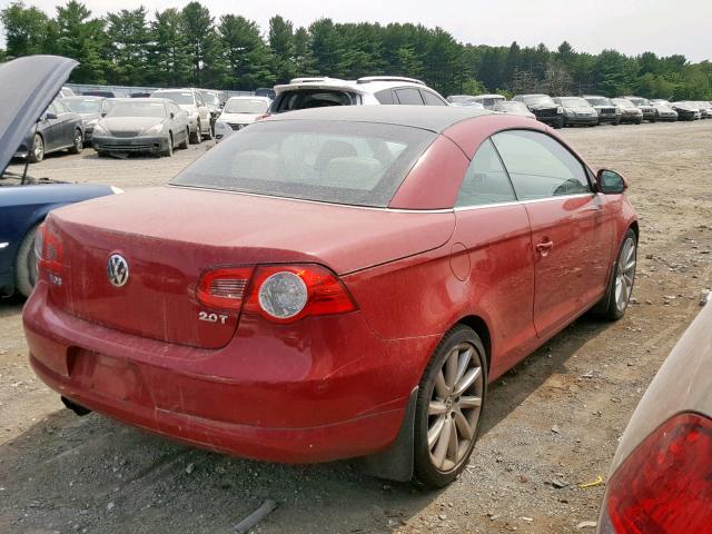 WVWCA71F97V038734 - 2007 VOLKSWAGEN EOS 2.0T S RED photo 4