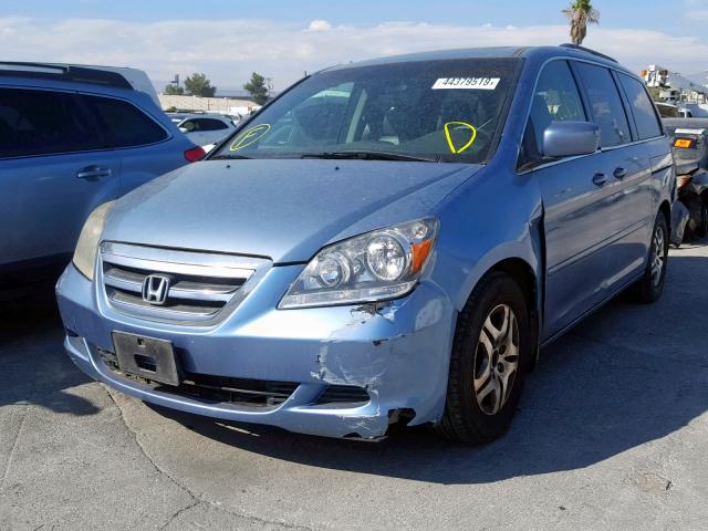 5FNRL386X7B091346 - 2007 HONDA ODYSSEY EX GRAY photo 2