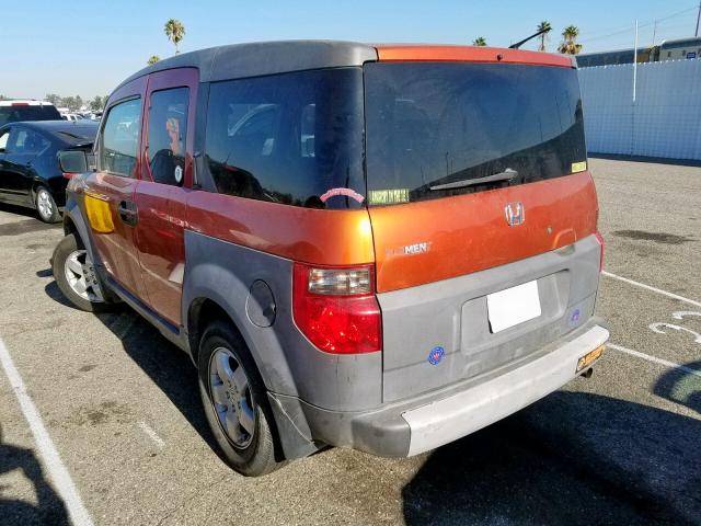 5J6YH18533L020502 - 2003 HONDA ELEMENT EX ORANGE photo 3