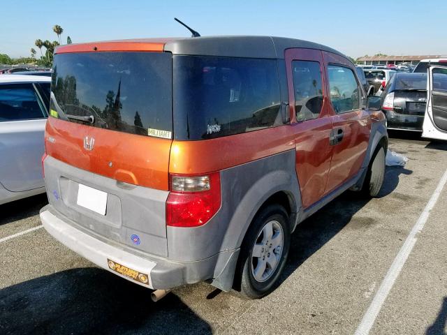 5J6YH18533L020502 - 2003 HONDA ELEMENT EX ORANGE photo 4