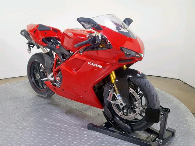 ZDM1XBEW18B014499 - 2008 DUCATI 1098 BASE RED photo 2